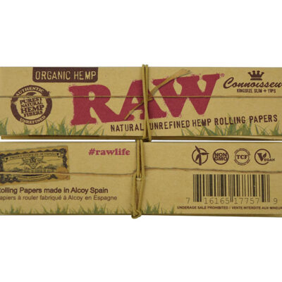 Raw Organic Hemp Paper 1 1/4 size+ Tips